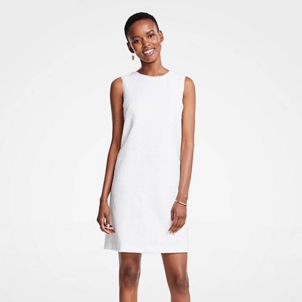 Ann Taylor White Shift Dress - Like New - Size 12